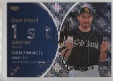 2023 BBM Fusion Great Record Gold Foil Signature 33/100 Carter Stewart Jr 07yc