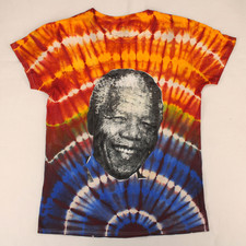 Fruit of the Loom NELSON MANDELA Graphic Tie Dye T-SHIRT Men's M