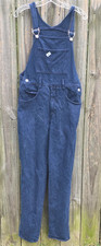 VTG 80'S 90'S GUESS JEANS MEN'S DARK BLUE DENIM OVERALLS SZ L 34X34 MADE IN USA