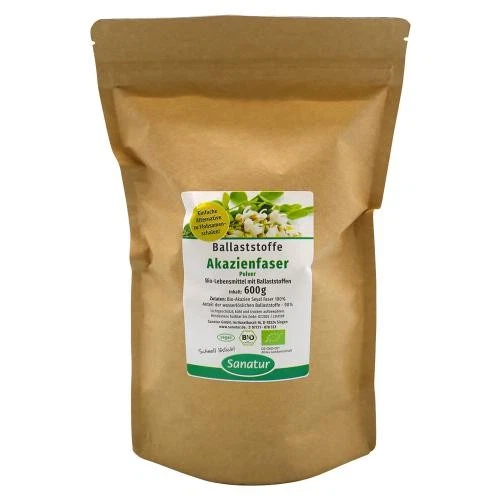 SANATUR GMBH AKAZIENFASER Ballaststoffe Pulver 600 G PZN 18497828