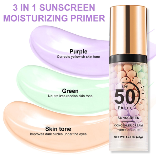 3 in 1 Color Correcting Serum, SPF Primer for Face before Makeup, Sunscreen One - Picture 7 of 9