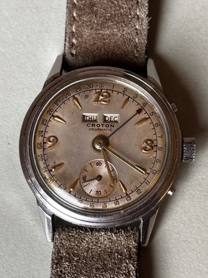 CROTON NIVADA GRENCHEN  HOURMATIC, Tripl Date, Automatik, Vintage Watch