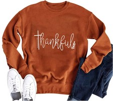 Pumpkin SweatShirt for Women Thanksgiving Graphic Tees Fall Halloween Sweater...