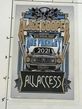 Alice Cooper/Ace Frehley Commemorative 2021 Detroit Muscle Tour All Access Pass