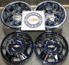 2011-2026 Silverado 3500hd Dually Chrome Center Caps Simulators Factory Oe Gm