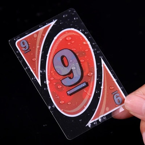 UNO Card Game H2O Splash Waterproof Clear PVC No 1 Family Fun Playing Card Game - Picture 3 of 6