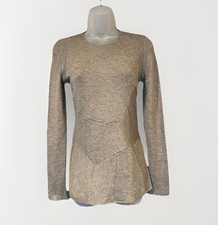 Tom Ford Cashmere Silk Women's Fine Knit Sweater Brown Size Small Made In Italy