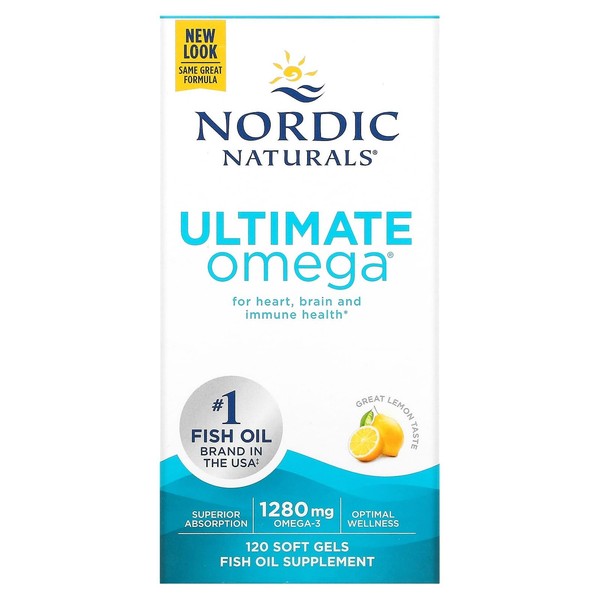 Nordic Naturals, Ultimate Omega Zitrone 1280Mg 120 Weichkapseln Super Preis-image
