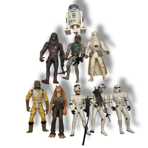 Star Wars Kenner Lot 1996 Figure Set of 9 Vintage 3.75” 90s W / Gun Accessories