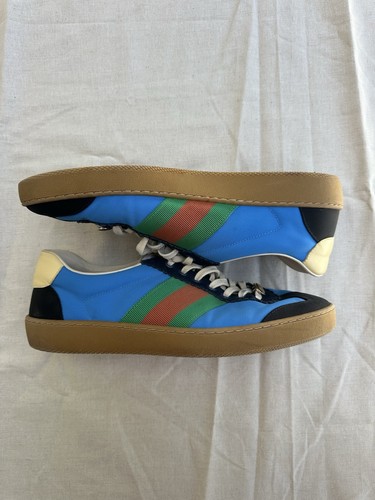 Gucci G74 Ace Blue Men's Sneakers Gucci Size 9 Mens Size 10