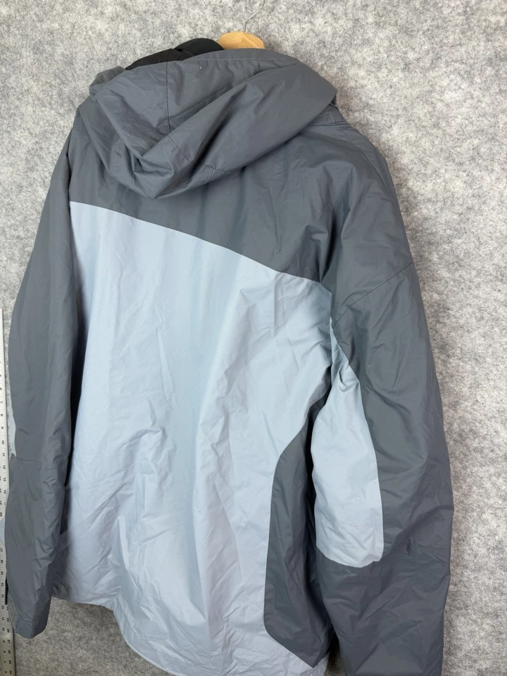 Columbia Chaqueta 3 en 1 Para Hombre 4XL Intercambio Abrigo Con Capucha Parka Gris Cremallera Completa Grande Foto 4 de 4