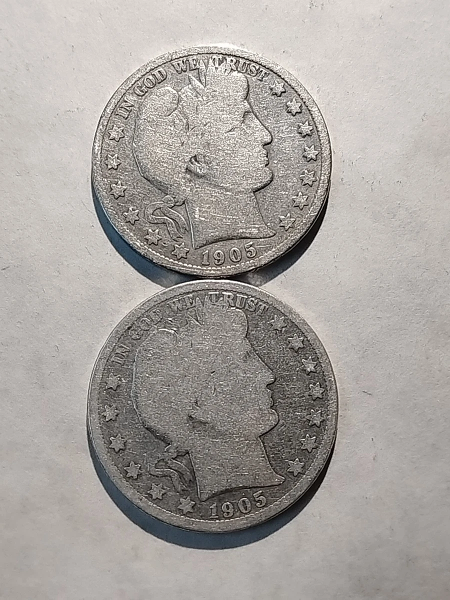 Silver 1905 Year Barber Half Dollars (1892-1915) for sale | eBay