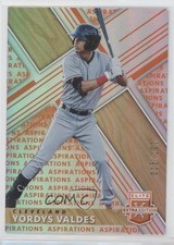2019 Panini Elite Extra Edition Aspirations Orange 15/100 Yordys Valdes #63 s3g