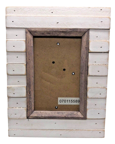 Shiplap Holz Fotorahmen 3x5 Bild Maritim Weiß Strand Küste 3"x5" Druck