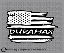 Duramax Chevy Chevrolet Silverado American Flag Diesel Sticker Decal