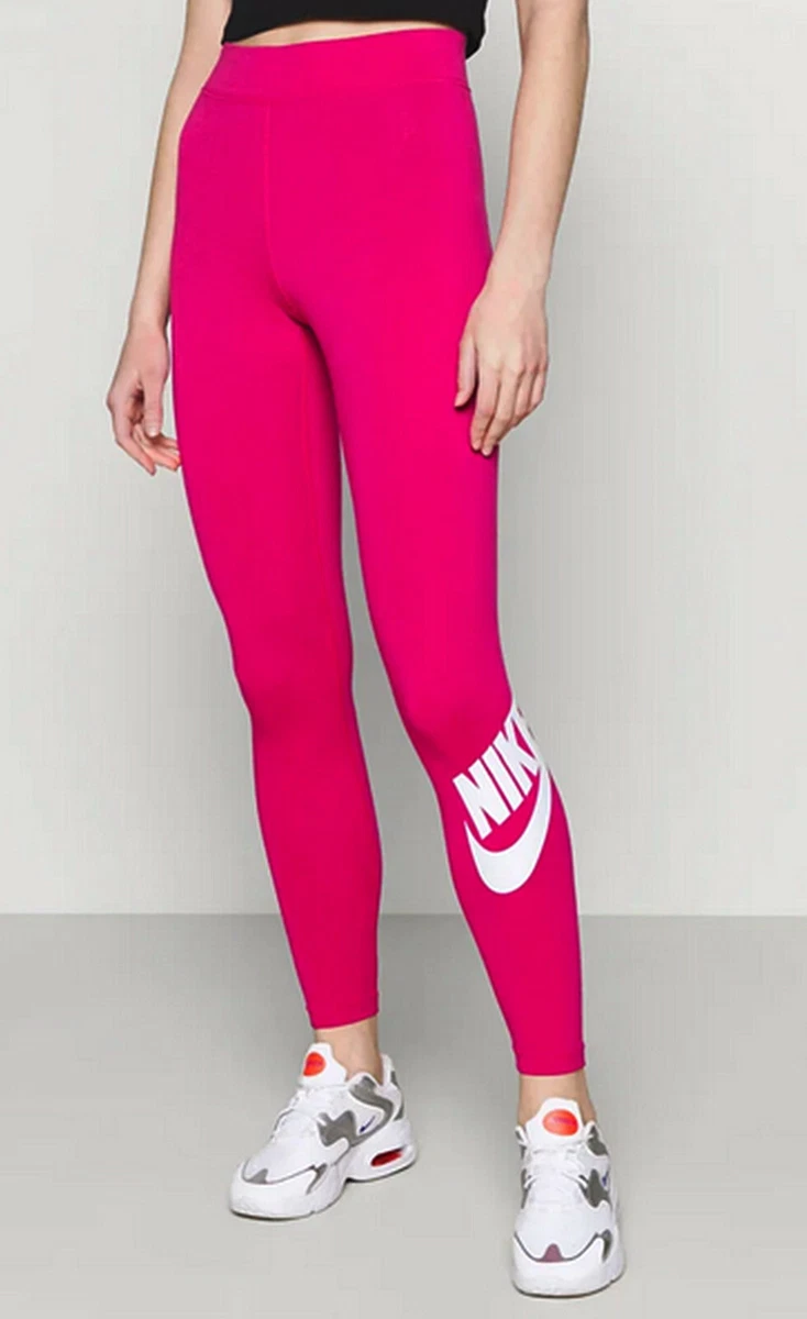 NIKE SPORTSWEAR NSW ESSENTIAL LEGGINGS FIREBERRY HIGH RISE UK