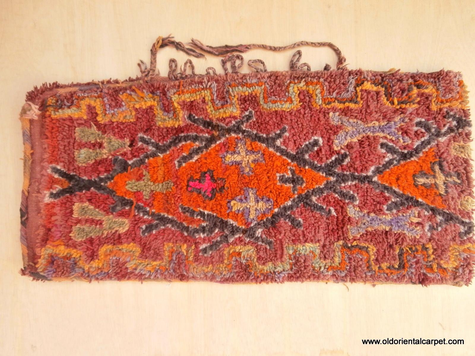 MoroCCAN BERBER TENT BAG. Known as Anoual , this type of piled bag acts as a cu MoroCCAN BERBER TENT BAG. Known as Anoual , this type of piled bag acts as a cu