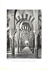 Interior of Cathedral Art Print Vintage by The Perry Pictures 5 1/2" by 8"
