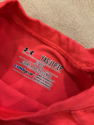Under Armour fitted coldgear top lot youth small pink ski top - Picture 4 of 5