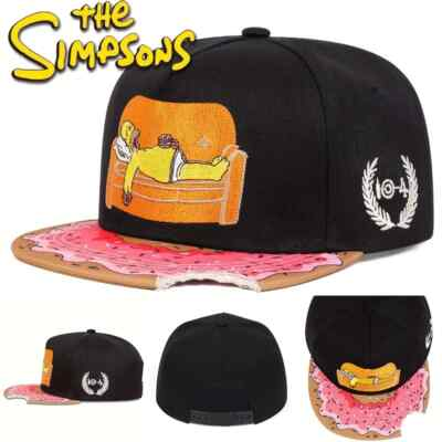 #ad #ad Fashion Snapback The Simpsons Baseball Cap Funny Homer Simpson Hat Munchies Caps $13.80