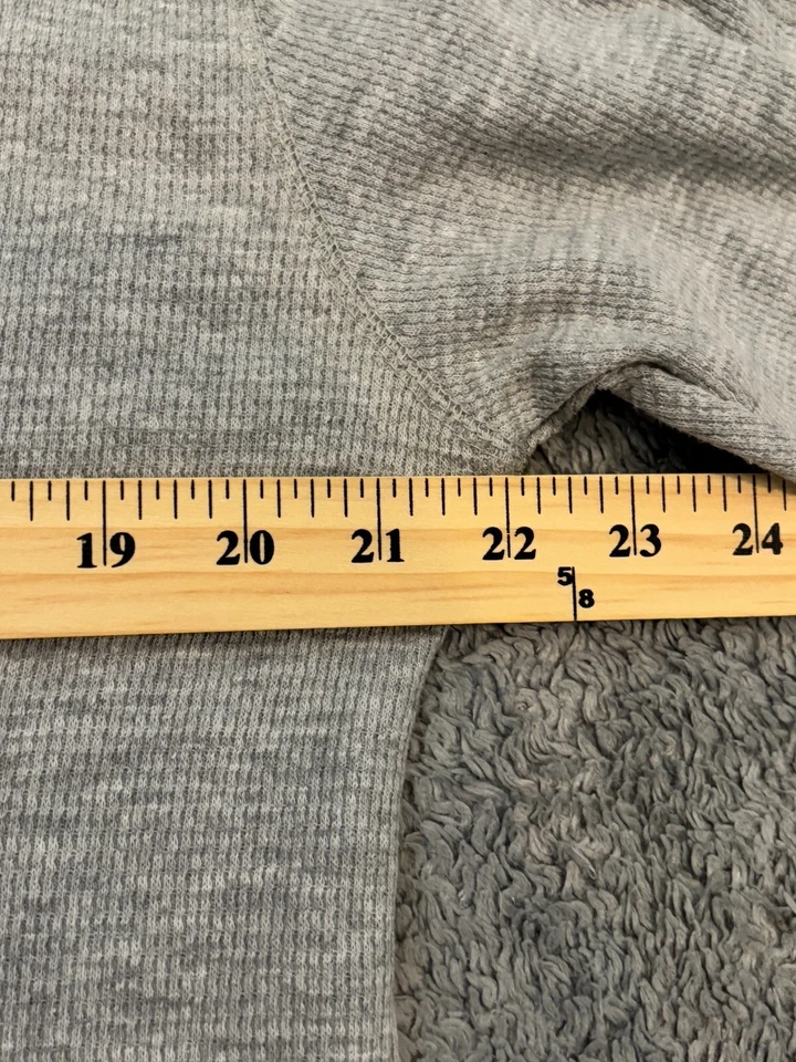 Camisa con Capucha Airwalk Para Hombres Grande Manga Larga Gris Térmica Henley Botón Patinador Foto 3 de 4