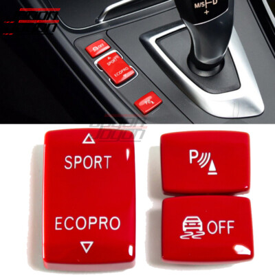Red Replace For BMW F20 F22 F30 F32 F33 F36 12+ Console Gear Shifter Button Kits