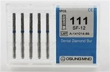 Dental Diamond Burs, Standard Grit Multi-Use, 5 Pcs/Pk [111SF-12]