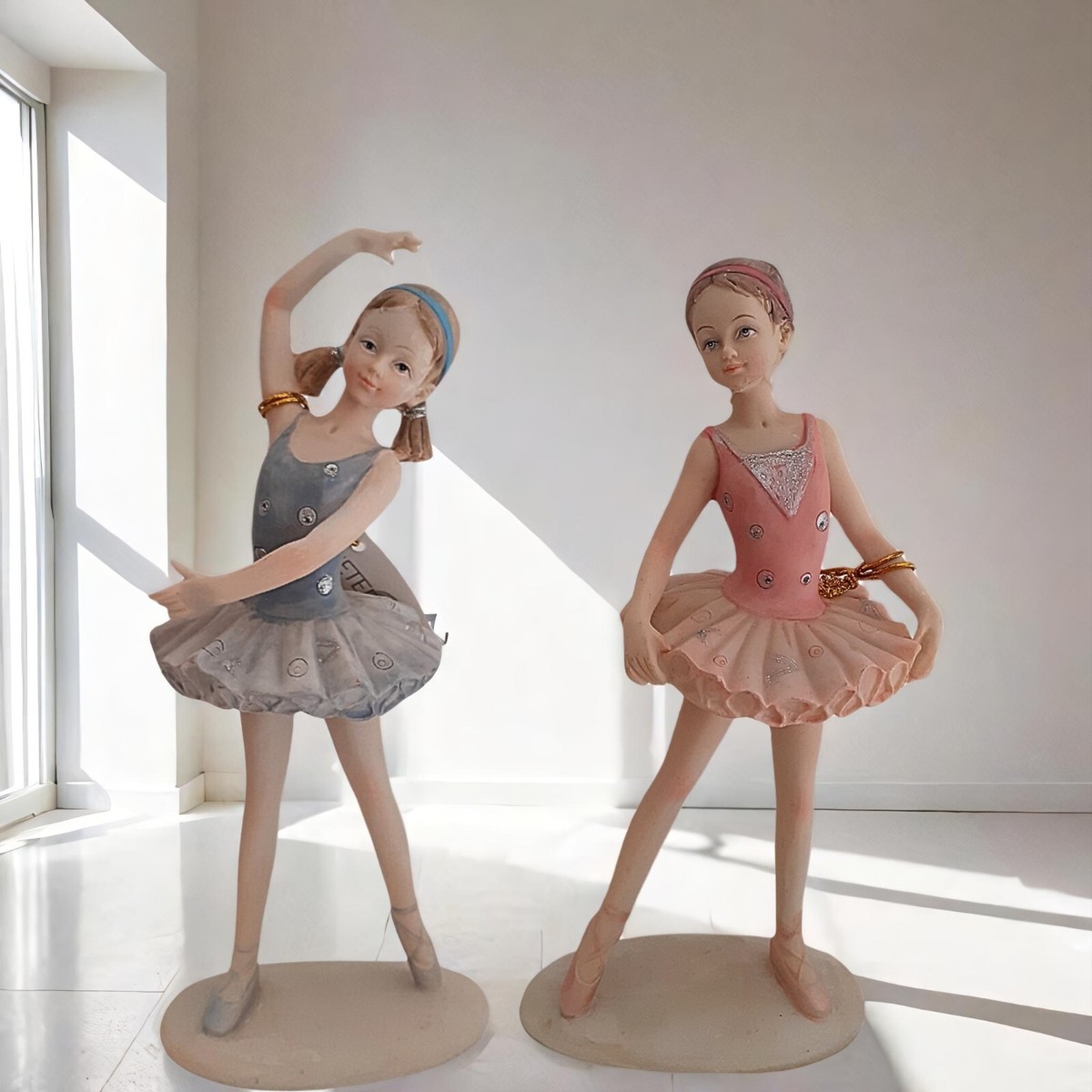 Jeugo 2 figuras de bailarinas de ballet estatuilla de estantería