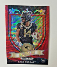 2021 Panini Prizm Draft Picks Crusade SAGE SURRATT RC Ruby Wave Prizm