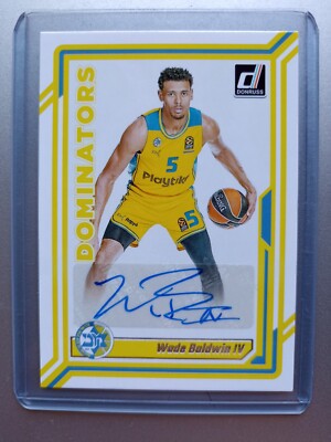 Wade Baldwin IV DOMINATORS Auto Donruss Turkish Euroleague Panini Maccabi 2024