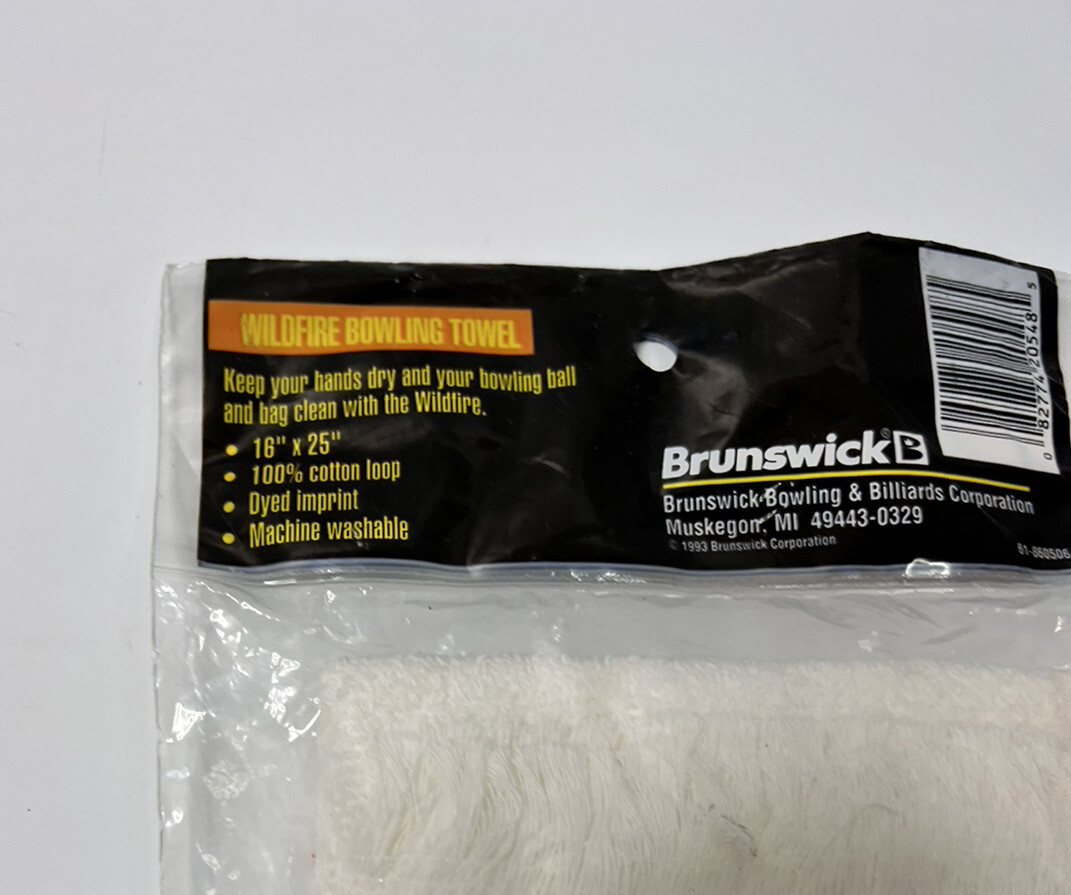 1993 Brunswick Bowling Towel Cotton Wild Fire New eBay