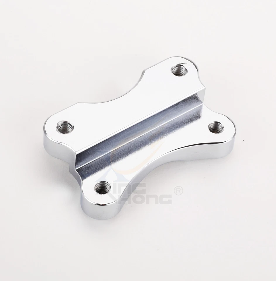 Soporte de montaje adaptador de guardabarros a horquilla cromado para Harley Softail FLSTFB Fatboy Lo Foto 2 de 4