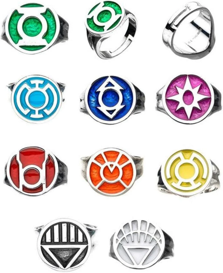 DC Comics Green Lantern Power Rings - Set of 9 Rings, Box Damaged (Item New) - Image 4 of 4