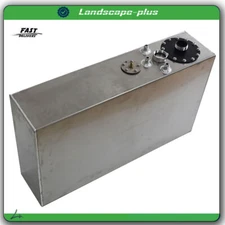 64L Race Drift Aluminum Fuel Cell Tank Silver 17 Gallon+Level Sender Universal