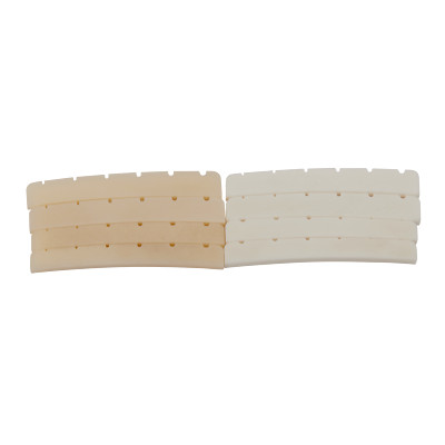 2x Curved Base 7.25''/9.5''/10'' Radius Bone Nut White/Unbleached Slotted Bone Nuts