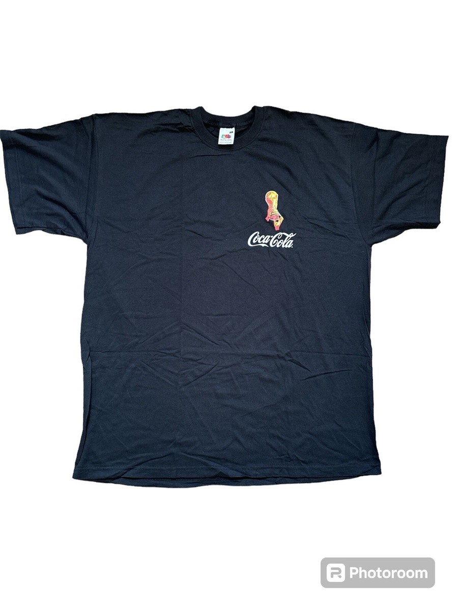 FIFA World Cup Coca Cola Coke T shirt Football Soccer Black XL