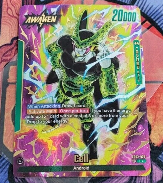 Cell Leader L FB02-070 Secret Rare Alternate Art Dragon Ball Cell Leader L FB02-070 Secret Rare Alternate Art Dragon Ball