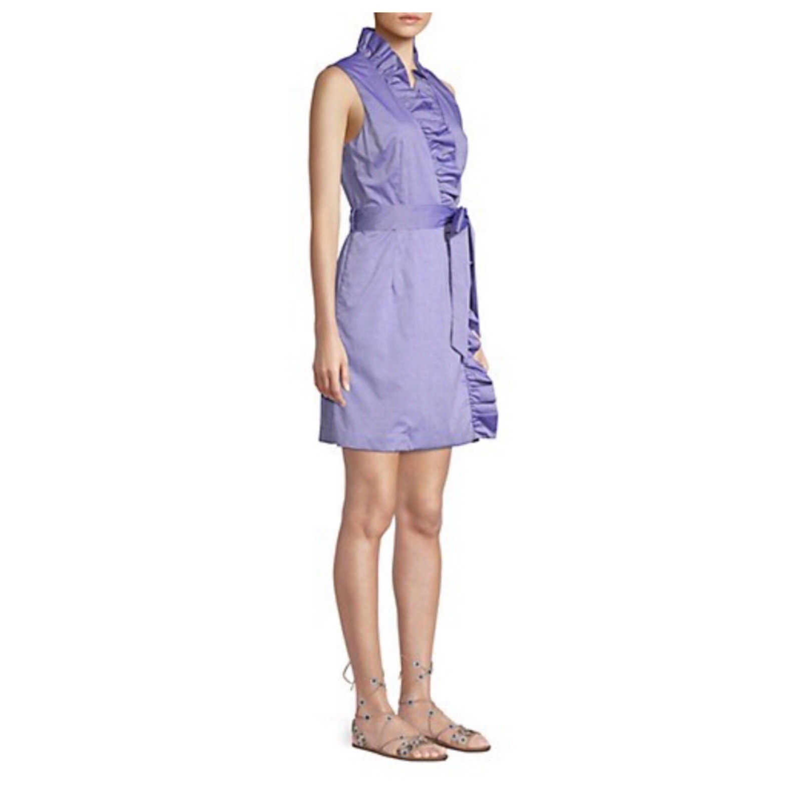 Milly Ruffle Milly Ruffle-Front Wrap Dress Size 12 | eBay