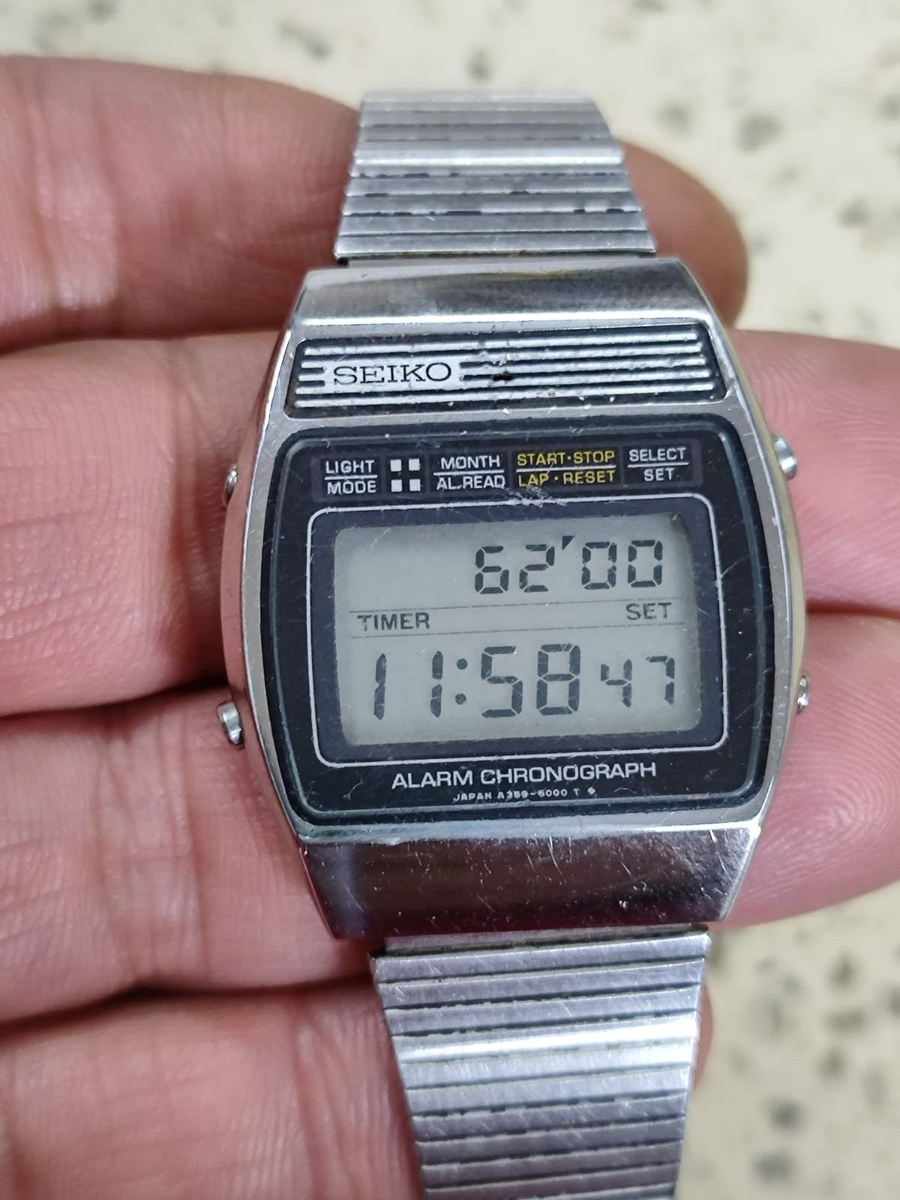 Seiko A359-5010 Vintage Digital Quartz Alarm Chronograph RUN | eBay