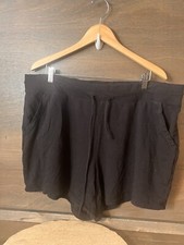 32 Degrees Cool Women's BLACK Sleep Lounge Shorts - Size XXL DRAWSTRING POCKETS