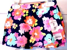 NWT INFANT GIRLS NAVY FLOWERS JUMPING BEANS SKORT  SIZE 24 MO
