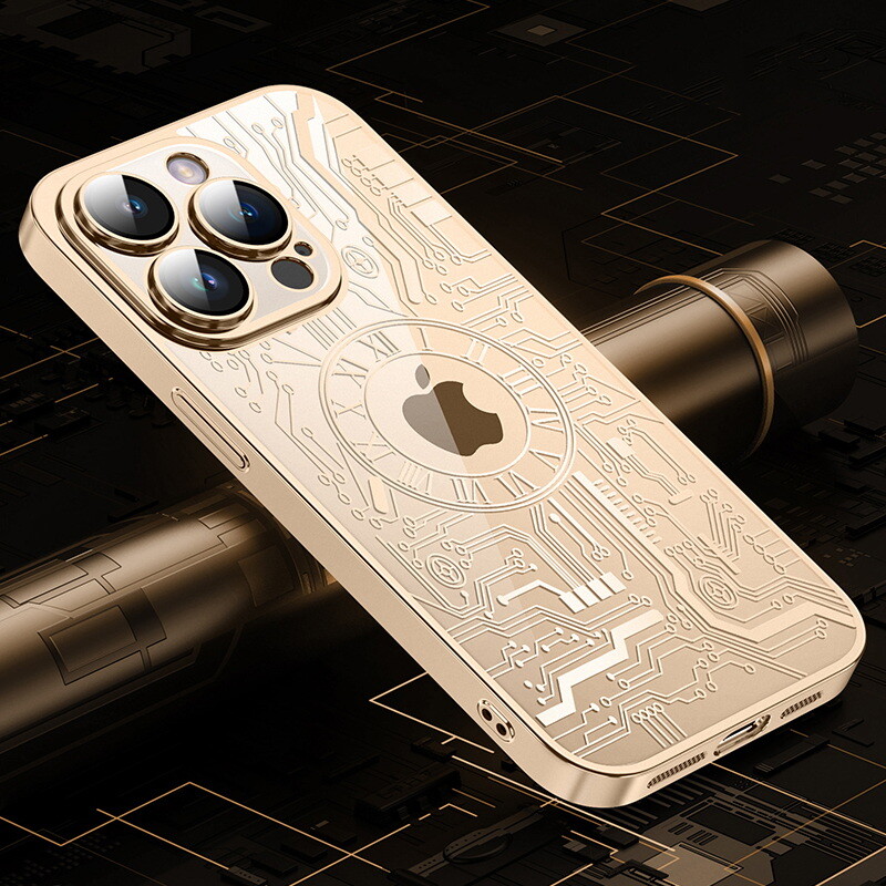 For iPhone 15 14 13 12 Pro Max Shockproof Luxury Hard Plating Phone Case Cover