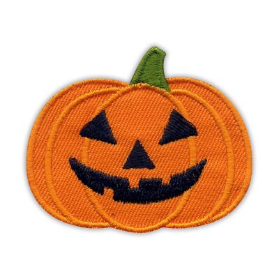 Halloween Kürbis Aufnäher/Abzeichen bestickt
