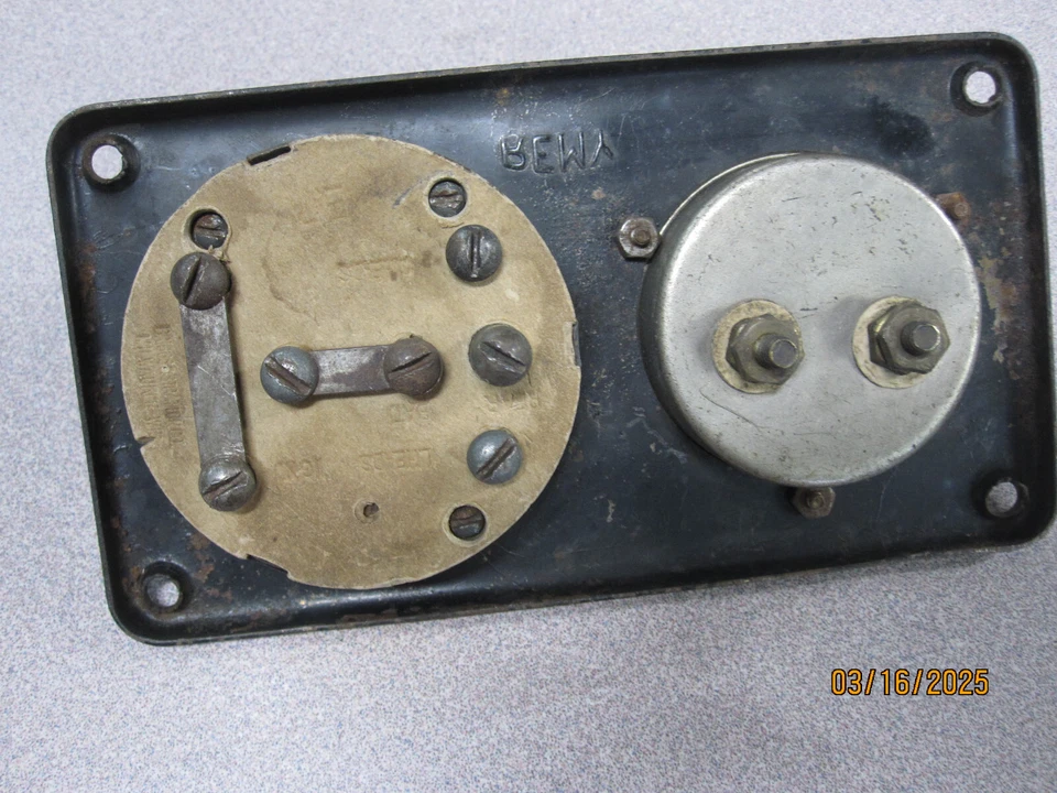 1918 Oldsmobile Models 37 Remy Dashboard Switch Amp Gauge E7 - Image 4 of 4
