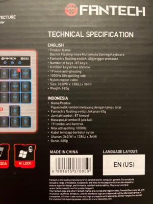 Gaming Tastatur Keyboard Model Fighter K611