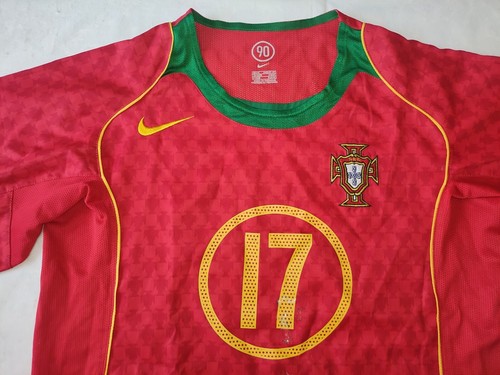 MAGLIA CALCIO NIKE VINTAGE FOOTBALL SHIRT PORTOGALLO PORTUGAL 2004/05 HOME - Foto 3 di 12