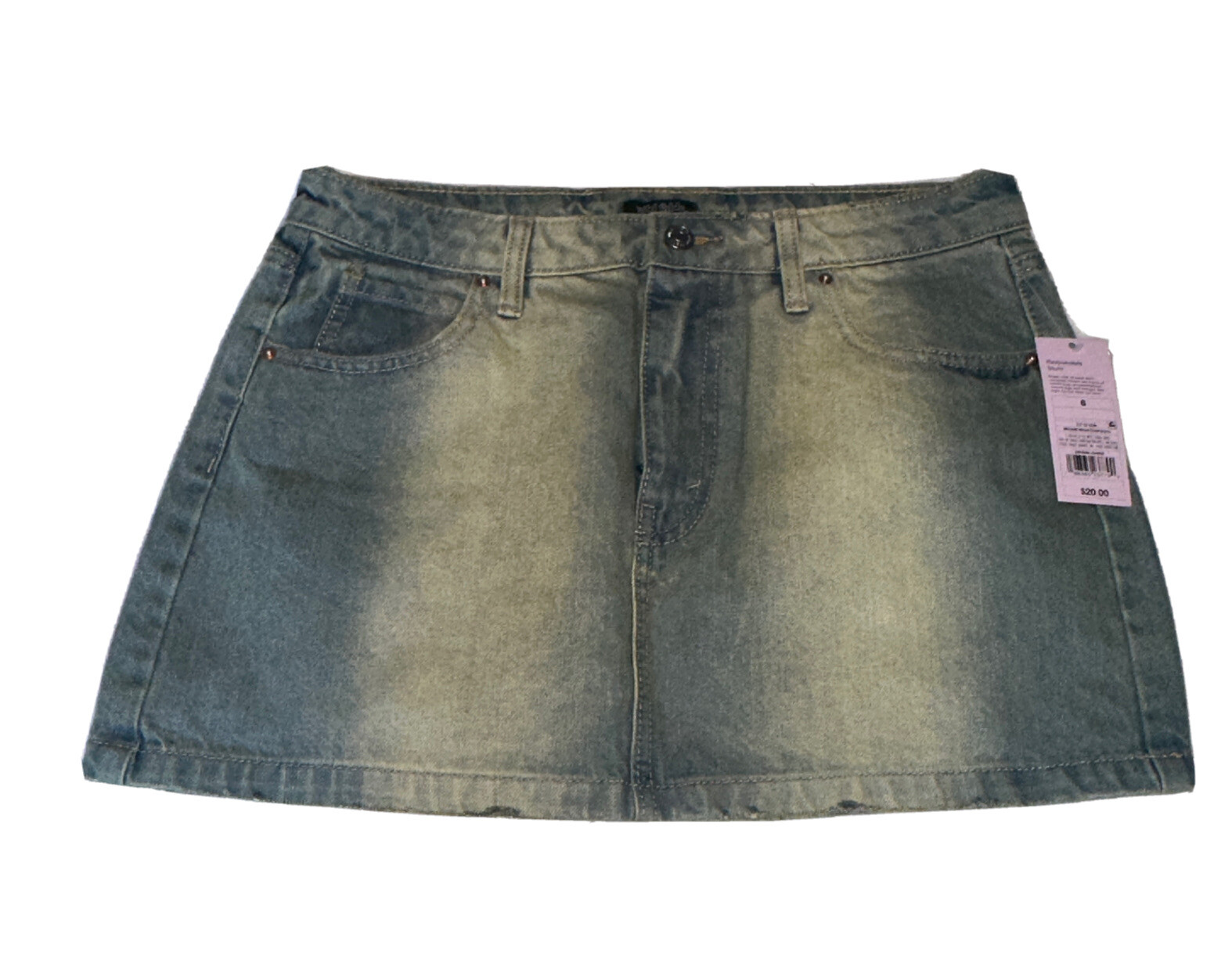 Wild Fable - Women's Medium Wash Distressed Denim Jean Skirt - Blue - Size 6