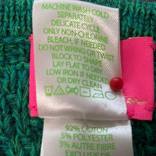 Lilly Pulitzer Girls Size L 8/10 Knit Lolo Sweater Dress Long Sleeve Evergreen - Picture 8 of 8