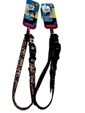 Set of 2 New Fashion Dog Collars ~ XS 8-12 in. Black / White & Multi Color