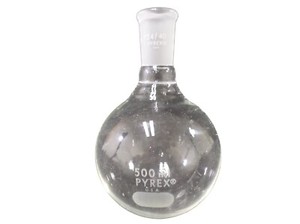 PYREX 500mL Short Single Neck Round Bottom Boiling Flask 24/40 Joint 4320-500